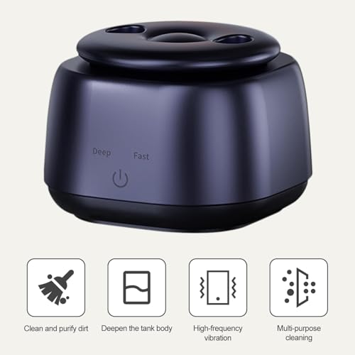 Image of Ultrasonic Retainer Cleaner Machine 48kHz Denture Cleaning Pod, 280ML Dental Deep Cleaning Pod for Dentures, Aligners, Invisalign, Mouth Guards, Night Guards, Jewelry, Toothbrush (blue)