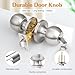 Probrico 10 Pack Keyed Alike Entry Knobs with Keys, Brushed Nickel Ball Door Knobs Entrance Lockset, Single Cylinder Door Lock