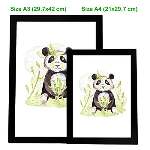 Nacnic Set of 3 posters for children and children's room Scandinavian style sweet unframed size A4Animales - Image 4