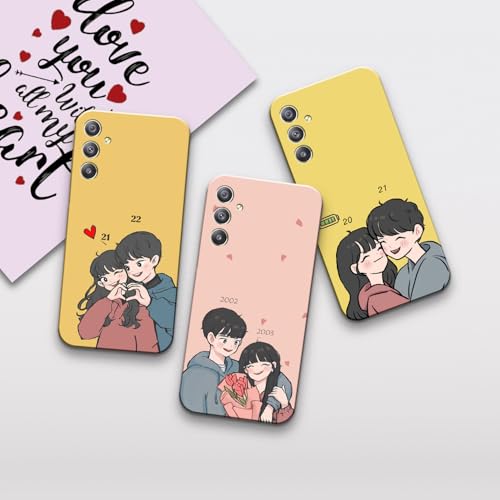 Image of COLORflow Back Cover Compatible with Samsung Galaxy A34 5G | Love Connection Couple Customized Back Cover Compatible with Samsung Galaxy A34 5G