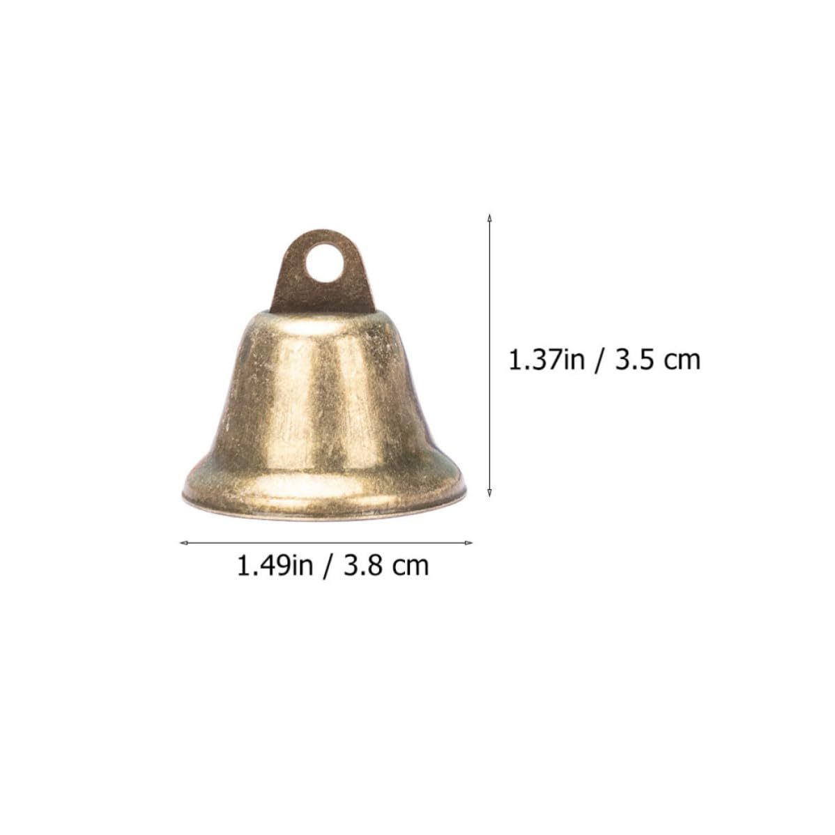 BESPORTBLE 125 Piezas Campanilla Colgante de Hierro Dorado 38mm para