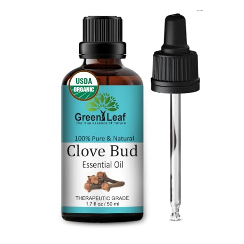 ORGANIC Clove Bud Essential Oil 50ml | USDA Certified | 100% Pure and Natural | Essential Oil for Aromatherapy, Diffuser. Premium Quality. (50 ML, Clove Bud)