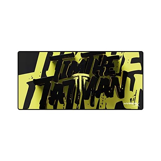 HyperX Tapete Pulsefire – Mouse pad para jogos – Edição TimTheTatMan – GG – Superfície de tecido precisa – Costura anti-desgaste – Base de borracha antiderrapante