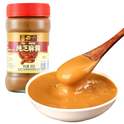 SXETBEAN Pure Sesame Paste 10.58oz/300g Chinese Sesame Sauce Great for Cold Noodles Hot Pot Bread
