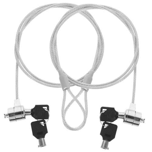 Operitacx 2セット ノートパソコン用転式セキュリティケーブルロック 薄型軽量設計で盗難防止 家と外出先対応 丈夫なケーブル対応セキュリテ