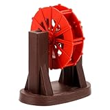 LOGOFUN Simulated Water Wheel Model Plastic Water Wheel Prop Waterfall Fountain Accessory for Micro Landscaping Decorations 8.89X7.34X5.33cm/3.5X2.9X2.1in