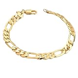Nouveau Mode Femmes Hommes Gourmette Lien Chaîne Plaqué Or Bracelet Très Pratique et PopulaireTraitement très attractif