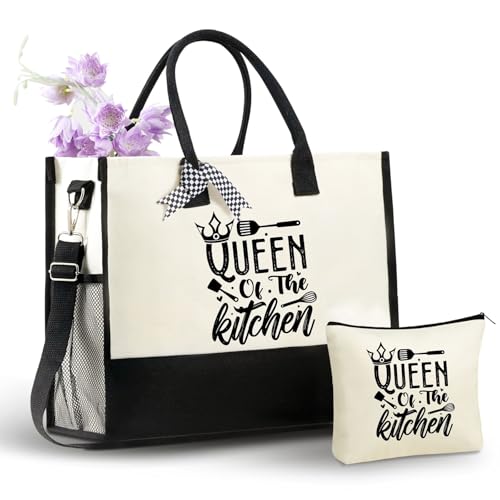 Bolsa tote canvas para mujer con cierre y correa miniatura 1
