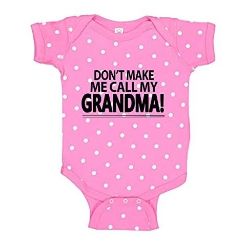7 Years Southern Baby Girl Romper Don't Make Me Call My Grandma in Pink Polka Dots (12 Month) Cover
