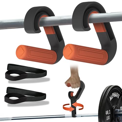Folaps Pull Up Handles Neutral Grip: Portable Barbell Grip with 2 Detachable Straps for Cable Machine LAT Pull Down T-bar Row Deadlift Shrug
