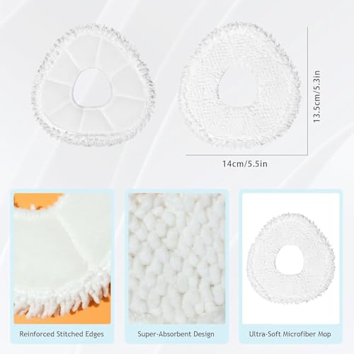 Image of Keyisha Premium Mop Pads for Robot Vacuum Compatible with Narwal Freo Z Ultra | Freo X Ultra | Freo X10 Ultra | Freo : Set of 2 | Microfiber material