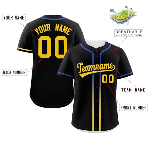 KXK Custom Baseball Jersey Button Down Baseball Shirts Personalized Stitched/Printed Name Number for Men Women Youth miniatura 2