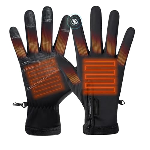 充電式ヒータ付きグローブ | 3モード調整可能通気性長持ちハンドウォーマー,指なし ヒーテッド 冬用 ハンドウォーマー | 寒い天候向けキャンプ旅行家雪ハイキング自転車仕事スキー
