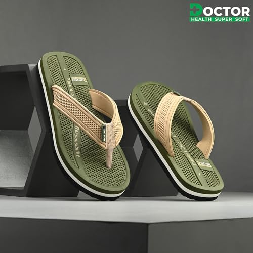 Image of DOCTOR HEALTH SUPER SOFT Men's Acupressure Slippers | Flip-Flops | Men's & Boy's Slippers | Comfortable & Lightweight | Soft Foot Massager | All Day Wear Acupressure Slipper