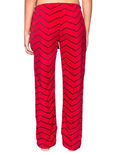 Noble Mount Twin Boat Womens Fleece Pajama Pants - Chevron Red/Black - 3Xl #TOP1