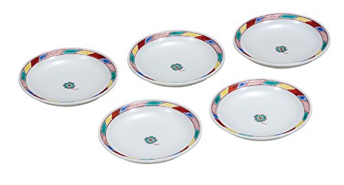 マルヨネ 九谷焼 3.5号皿揃・四つ葉のクローバー K5-77