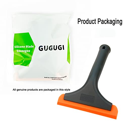 Super Flexible Silicone Squeegee, Auto Water Blade, Water Wiper, Shower Squeegee, 5.9'' Blade and 7.5'' Long Handle, for Car Windshield, Window, Mirror, Glass Door