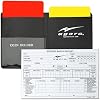AGORA Soccer Referee Red and Yellow Card Set with Card Wallet and 50-Sheet Match Report Pad