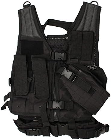 NcSTAR unisex adult NcStar Tactical Vest Childrens Black XS S, Black, Small US