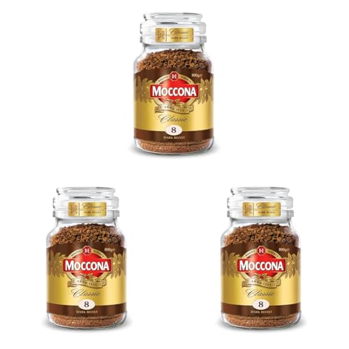 Image of Moccona Classic Dark Roast Instant Coffee 100g | Imported Coffee | Premium Arabica & Robusta Blend | Freeze-Dried | Bold & Strong Flavor (Pack of 3)