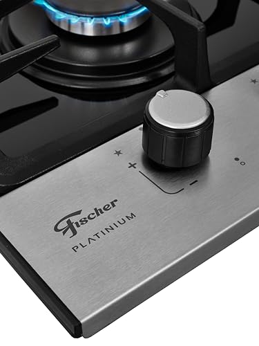FISCHER COOKTOP À GÁS 2 BOCAS PLATINIUM MESA VIDRO PRETO 33795-92120