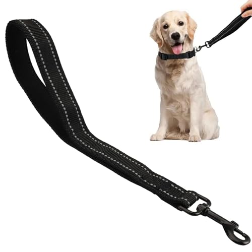 30cm Guinzaglio Addestramento per Cani Corto, Nero Resistente Guinzaglio per Cani riflettente Corto, Guinzaglio per il Controllo dell'addestramento del Cane, per Passeggio Addestramento Viaggio