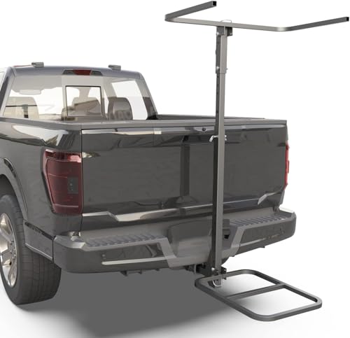 Upgraded Dual Kayak Rack for RV Truck SUV Hitch Mount Vertical Storage Solution Holds Kayaks Up to 12 Feet