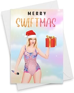 Merry Swift-mas Christmas Card! Funny Christmas Card for Daughter, Swifty Christmas Card, Folklore for Her, Funny Holidays, Humor [00176] - MX