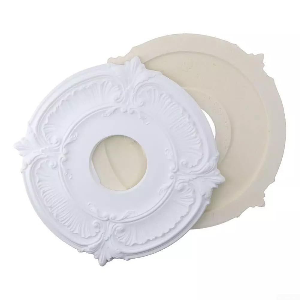Deckenventilator-Medaillon, 30,5 cm, rund, PU-Schnitzerei, Deckenventilator-Medaillon, Heimbeleuchtung, Deckenmedaillons für Heimdekoration