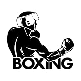Wandaufkleber mit dem Wort „Sport Boxen“, Vinyl, 
