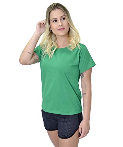 Kit 3 Camisetas Blusinhas Femininas 100% Algodão Premium New Basic (M, Preto, Vinho, Rosa)
