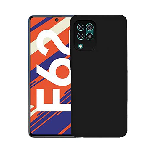 Image of Mobile Back Cover Case for Samsung F62 (Silicone Case|CameraProtection|Black SC1510)
