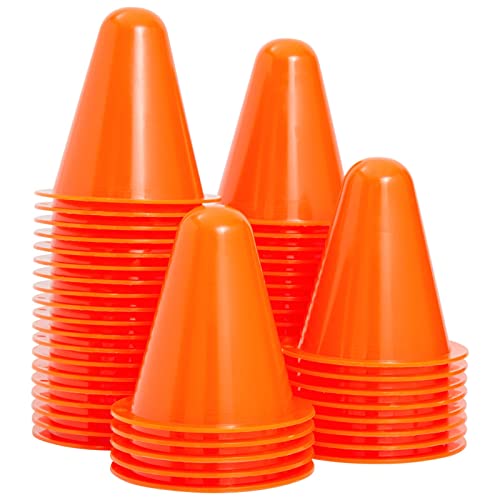 Maplefield Juvale Mini Safety Cones - 3 in Diameter, Orange, Pack...