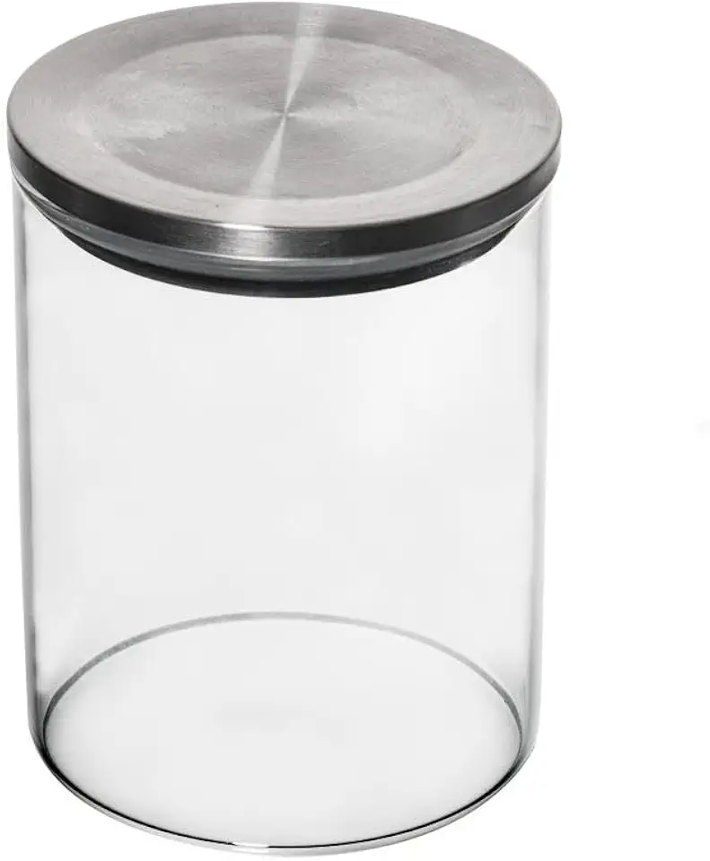 LYOR - Porta Mantimento Hermético de Vidro Borossilicato com Tampa em Metal 350ml - Organização de Alimentos