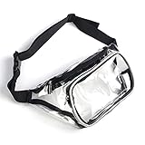 【IMPERMEABLE Y DURADERO】 ---- El material de PU transparente tiene una fuerte función impermeable, que aísla eficazmente la humedad y mantiene sus artículos secos bajo la lluvia. Además, puede secar fácilmente el agua en la superficie de la riñonera.