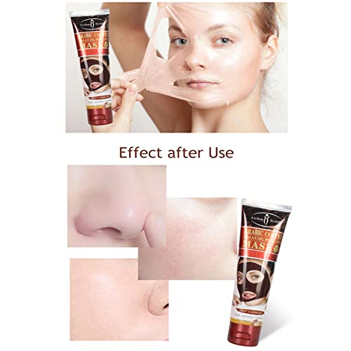 Aichun Beauty Peel-Off Facial Mask Deep Cleansing Oil & Dirt Pores Face Skin Recover Vitamin A & E 120Ml/4.05Fl.oz (Arabic Coffee Argan Oil Peel-Off Mask) #TOP3