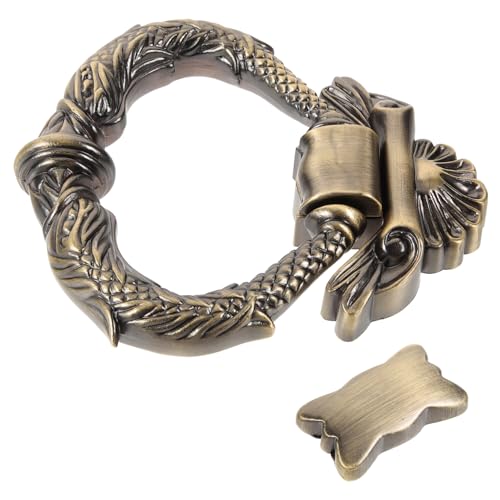 HOUDERCO Aldaba Retro De Aleación De Zinc Para Puerta Principal Llamador De Puerta Metálico Vintage Decoración De Estilo Europeo Llamador Resistente Para Hogar Uso Prolongado