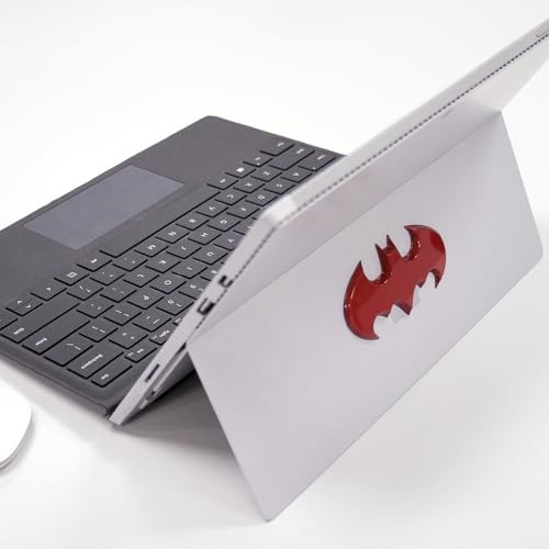 Image of Fan Emblems Batman 3D Car Badge - 1989 Batwing Logo (Red Chrome: 3.8 x 1.8 x 0.2 inches)
