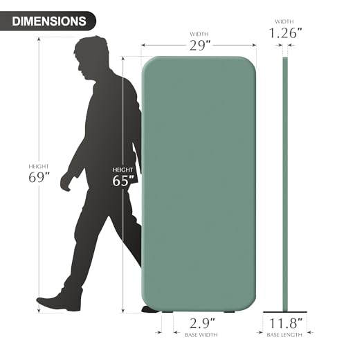 image for DECOLAB Standing Room Divider, Space Privacy Partition, Portable Wall 