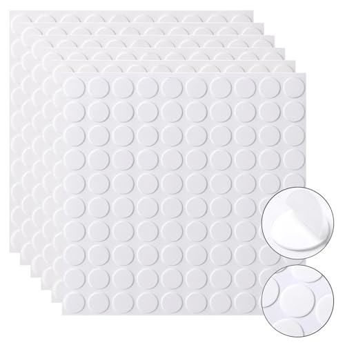 600PCS Double Sided Dots Stickers 10mm & 15mm Round Glue Dots Double Sided Removable Transparent Sticky Dots Points for Crafts DIY Scrapbooking Card Making Home Decor