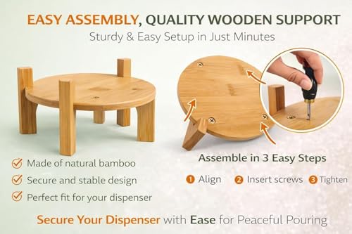 Image of 3.6 LTR Glass Beverage Dispenser with Bamboo Stand, Large Drink Container with Spigot,Detox Water - Mason Jar - Counter Table Top Juice Beer Dispenser for Home Restaurant Party (DK - 68)