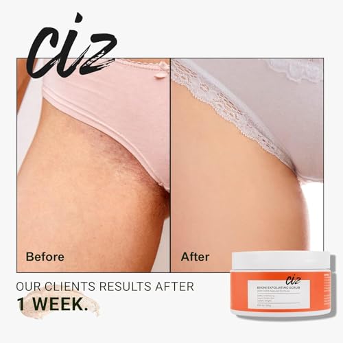 Bikini Area Exfoliating Scrub for Women: Ingrown Hair and Razor Bump Treatment