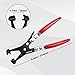 WISEUP Hose Clamp Pliers Heavy Duty Hose Remover Tool for Removal and Installation of Spring Hose Clamps,for Automotive Fuel, Oil, Coolant, Radiator