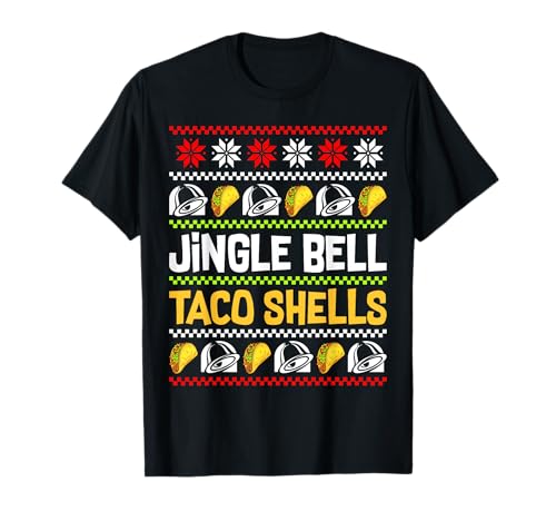 Groovy Christmas Jingle Bells Taco Shells Ugly Xmas Family T-Shirt