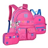 Kit Rebecca Bonbon Mochila de Costas Escolar com Estojo e Lancheira Térmica 2026 (ROSA)