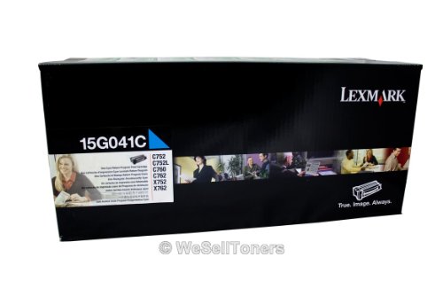 Evitez les traces avec le toner cyan Lexmark C752 15G041C de précision