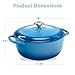 Best Choice Products 6 Quart Enamel Cast-Iron Round Dutch Oven, Family Style Heavy-Duty Pre-Seasoned Cookware for Home, Kitchen, Dining Room, Oven Safe w/Lid, Dual Handles - Blue