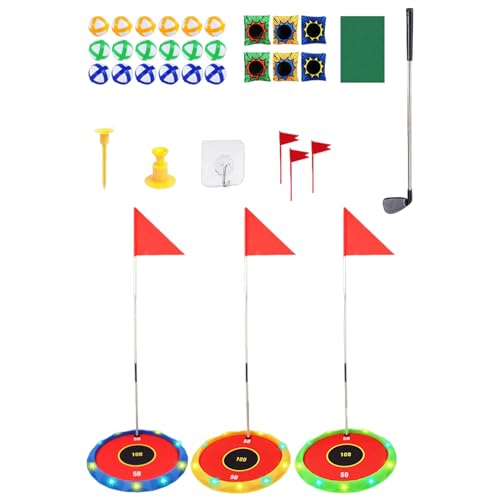 Ensemble de golf pour intérieur et extérieur avec tapis de putting et accessoires de jeu