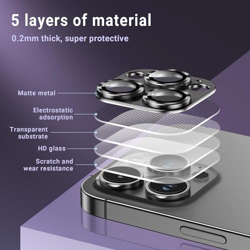Image of Camera Lens Protector Compatible for Iphone 14 Pro Silver Pack of 1