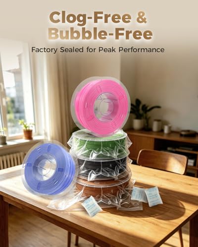 Image of VOXELAB Silk+ PLA Filament 1.75mm, Shiny Chrome-Like Finish with Enhanced Layer Adhesion, 1kg (2.2lbs) for Most FDM 3D Printers, Smooth & Flawless Printing(Pink)